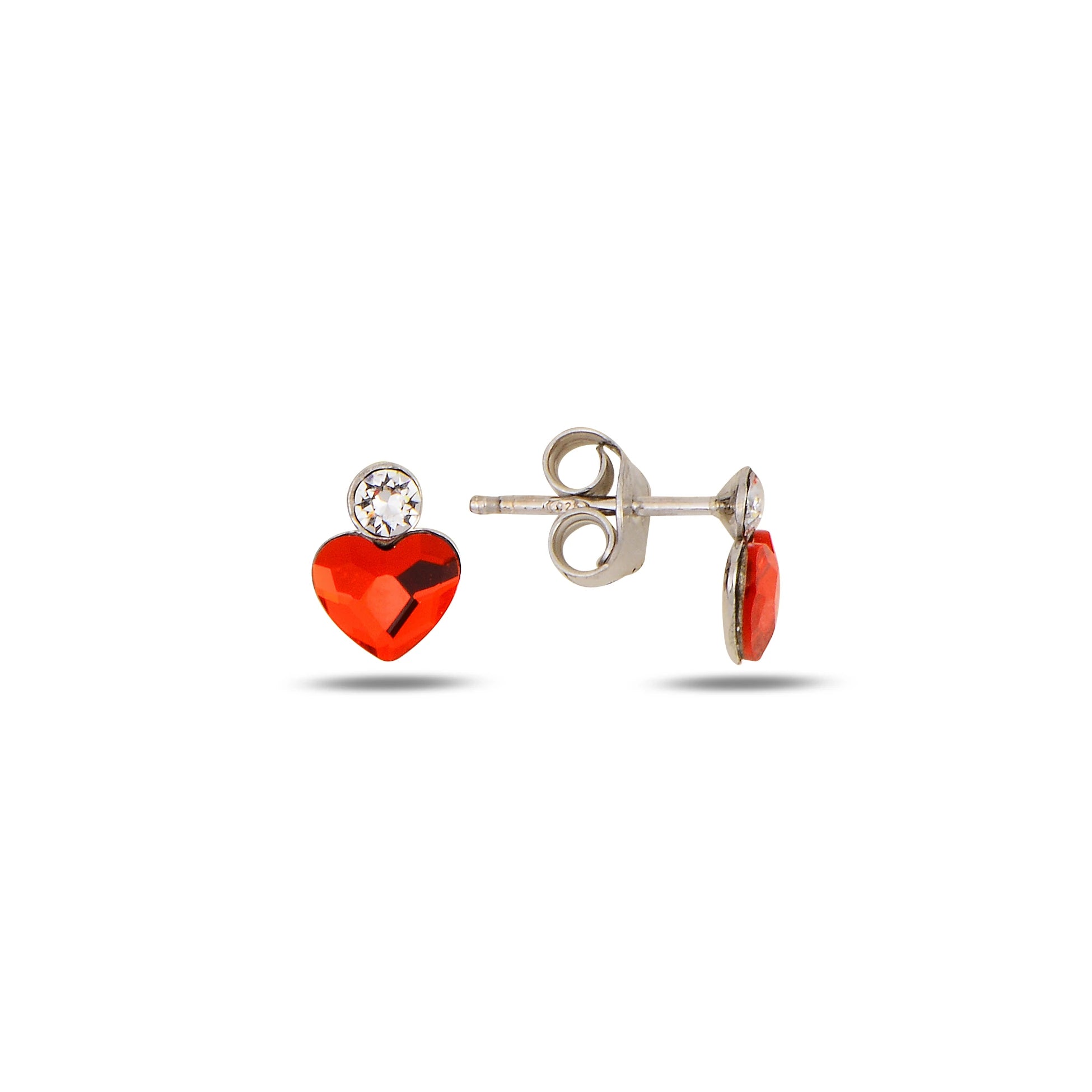 Boucles d'oreilles mini puces premium - Design intemporel symbole cœur amour