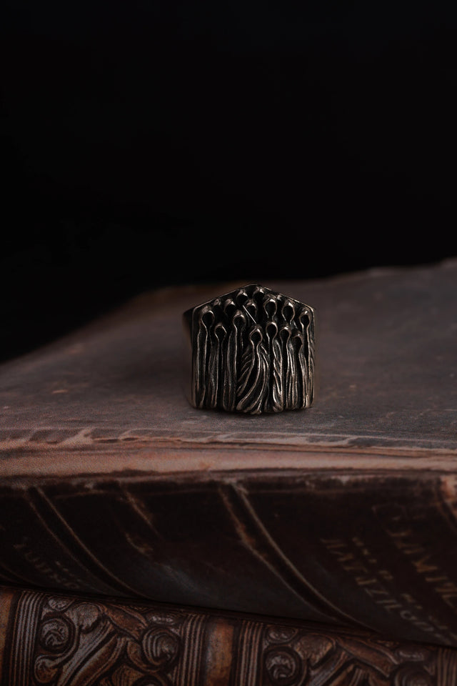 Elegant Artisan Shadow Ring