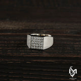 Bague homme en argent sterling - Design audacieux avec pierre précieuse