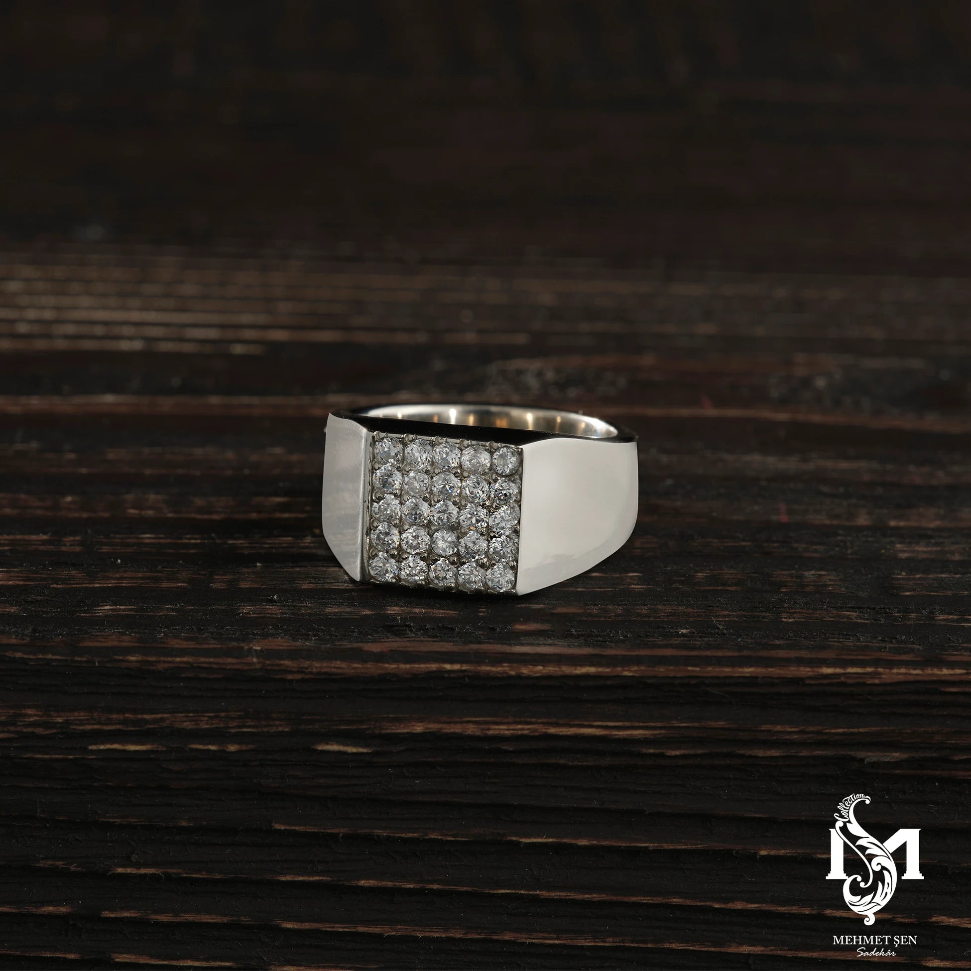 Bague homme en argent sterling - Design audacieux avec pierre précieuse