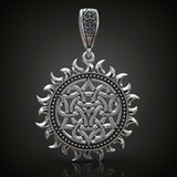 Artisan Crafted Pagan Sun Medallion Necklace