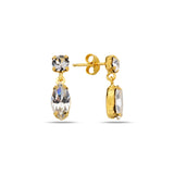 Sterling Silver Marquise Crystal Stud Earrings - Signature Style
