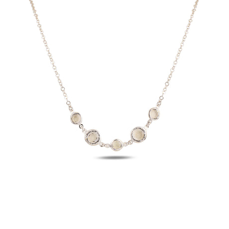 Elegant Half-Row Necklace - Contemporary Statement Piece