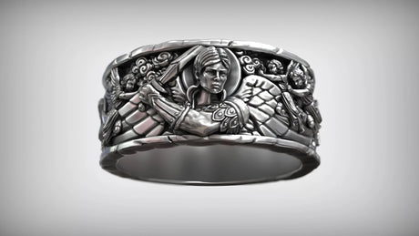 Premium Artisan Archangel Michael Justice Sword Ring