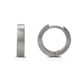 Sterling Silver Flat Hoop Earrings - Everyday Minimalist Style