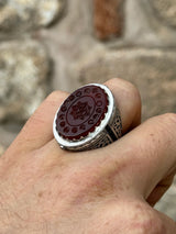 Anello da Uomo con Sigillo di Oghuz Khagan - Design Inciso Patrimoniale
