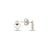 Boucles d'oreilles mini puces premium - Design intemporel symbole cœur amour