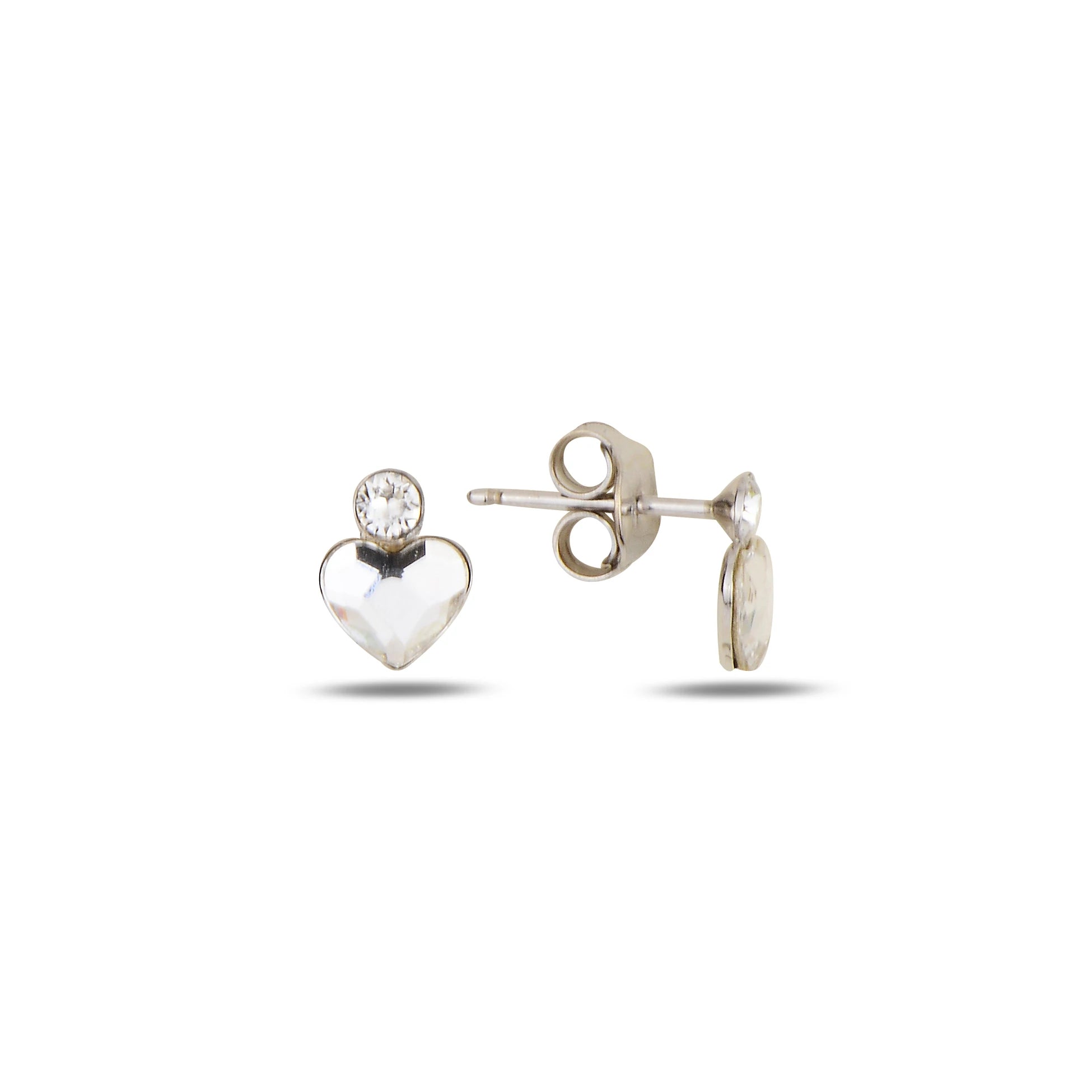 Boucles d'oreilles mini puces premium - Design intemporel symbole cœur amour