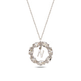 Collar de Plata de Ley con Letras y Cristales Swarovski Marquise
