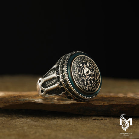 Sterling Silver Men's Ring - Turkish Tribal Heritage Design