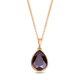 Sterling Silver Cura Mini Necklace - Topaz & Blue Swarovski Crystals