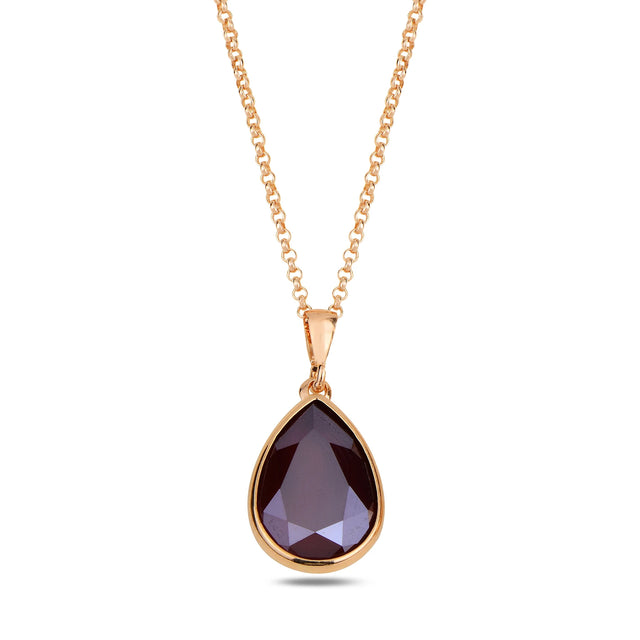 Sterling Silver Cura Mini Necklace - Topaz & Blue Swarovski Crystals