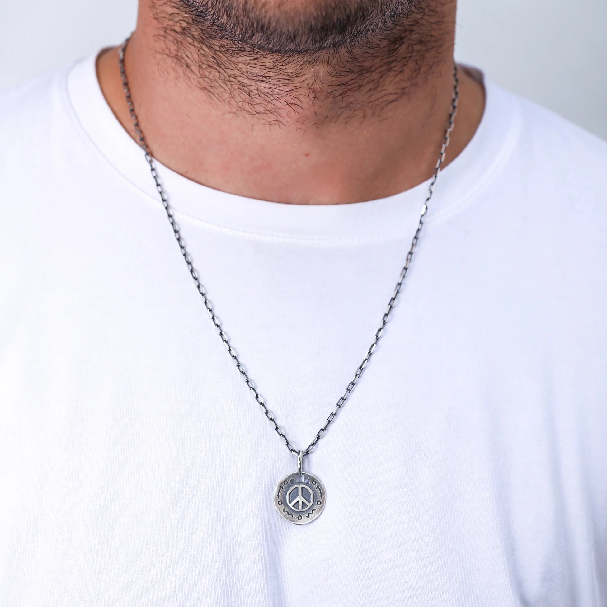 Sterling Silver Charm Necklace - Delicate Megin Pendant Design