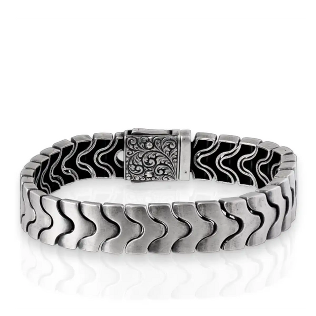 Sterling Silver Horik Chain Bracelet - Distinctive Woven Design