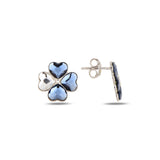 Sparkling Clover Threader Earrings - Fortuna Lucky Charm