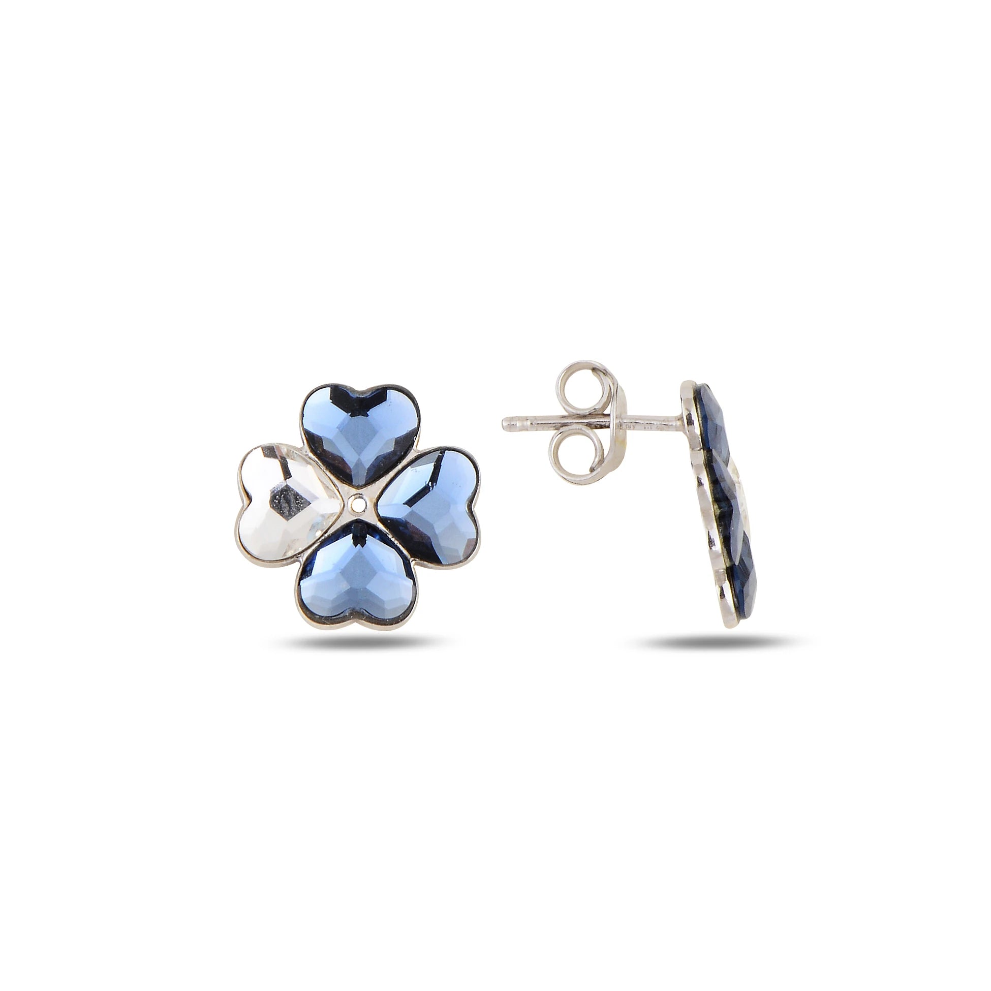 Sparkling Clover Threader Earrings - Fortuna Lucky Charm