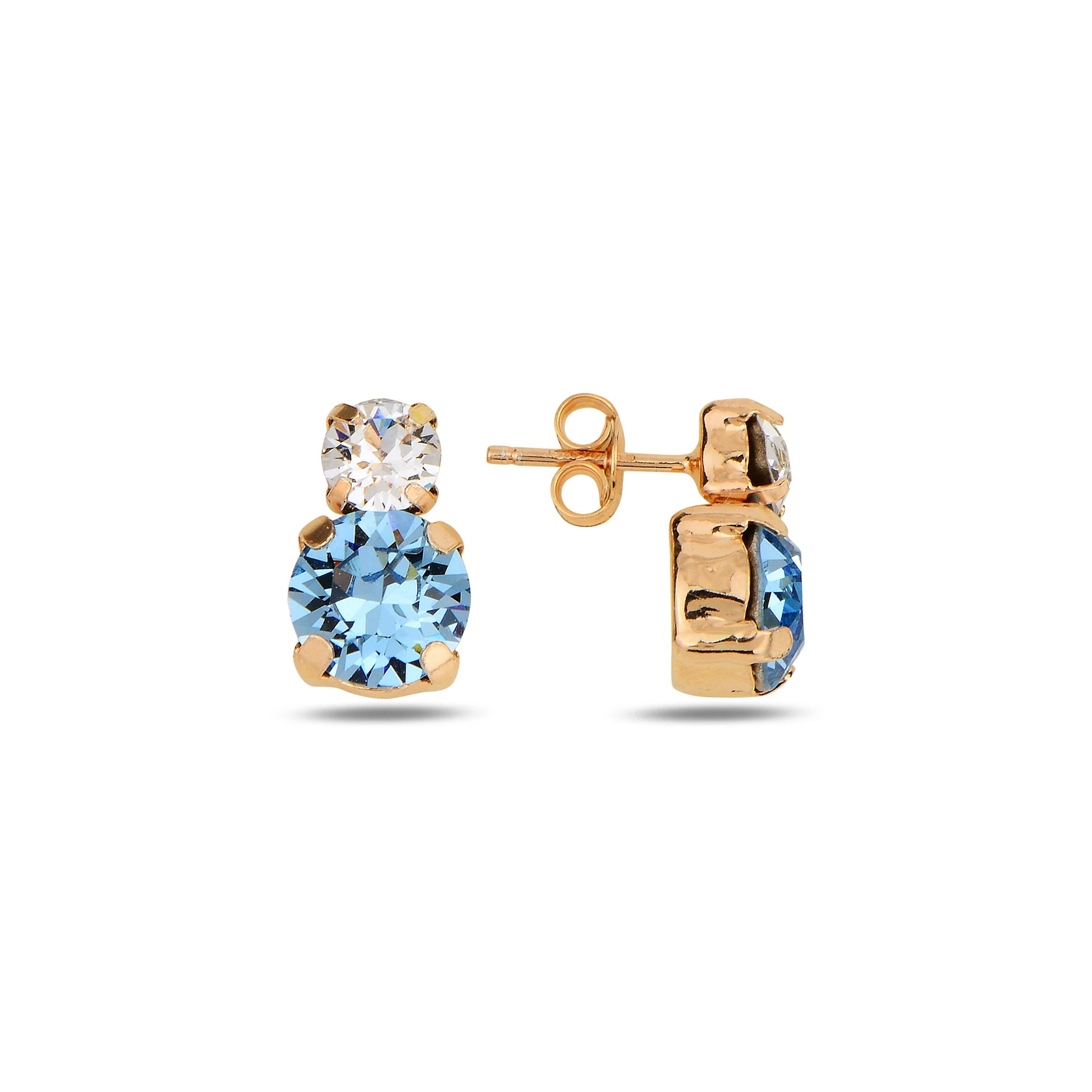 Sterling Silver Swarovski Crystal Earrings - Elegant Minimalist