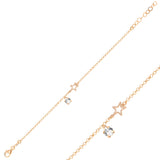 Rose Gold Plated Sterling Silver Bracelet - Star Design with Swarovski Crystals
