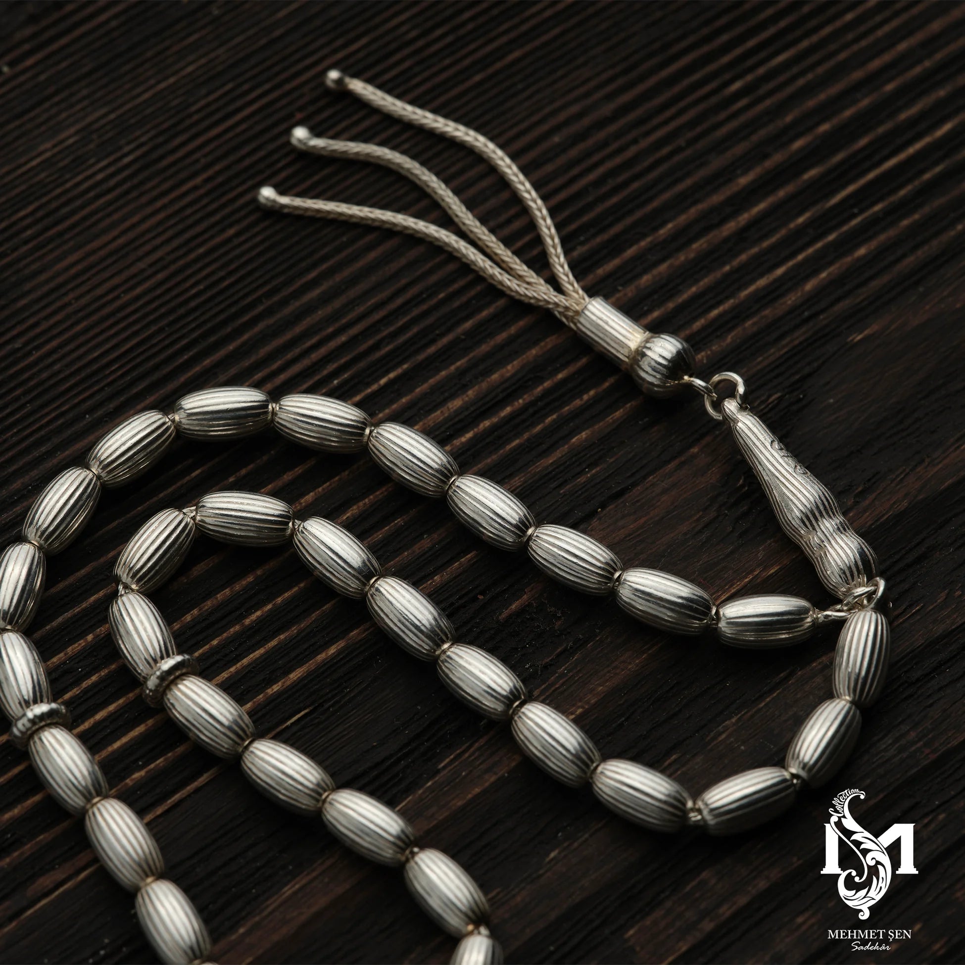 Polished Sterling Silver Prayer Beads - Elegant Handcrafted Design