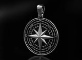 Premium Nautical Compass Pendant Necklace
