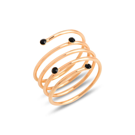 Modern Sculptural Wrap Ring - Janus Inspired Elegant Design