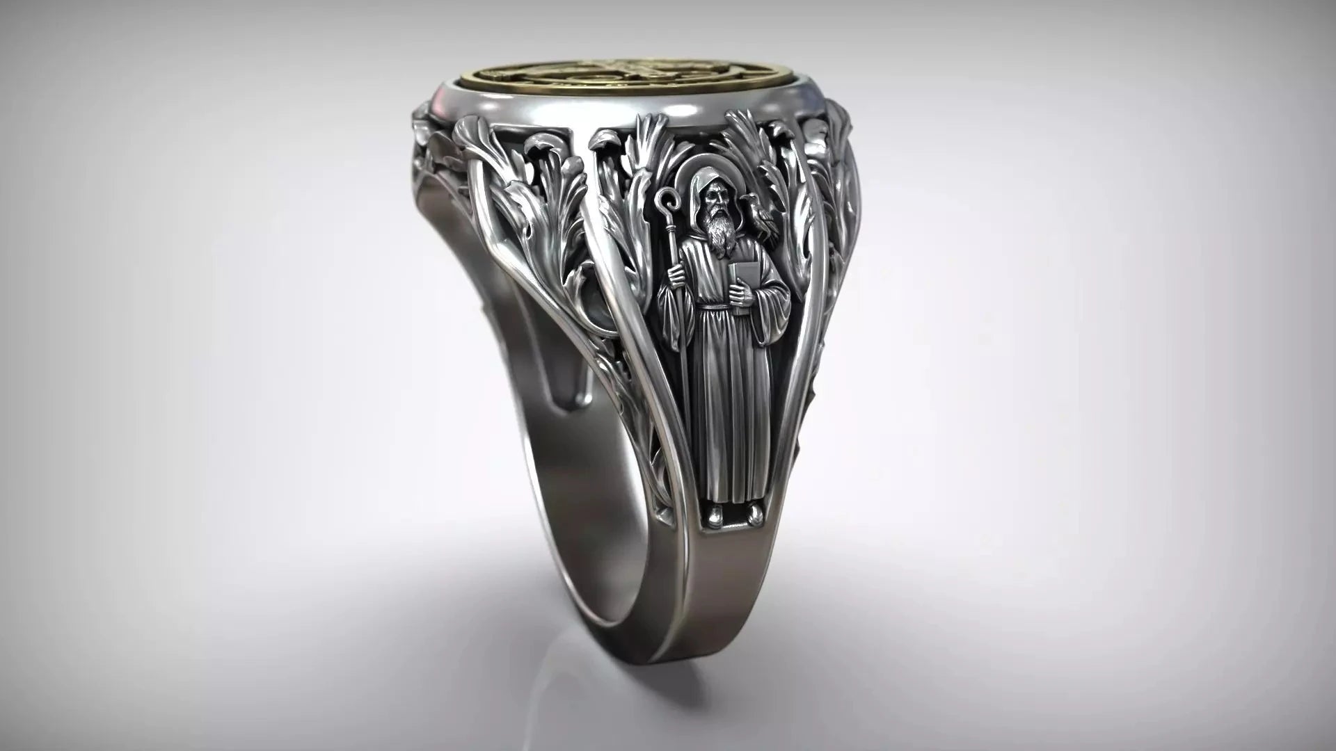 Premium Saint Benedict Devotional Ring