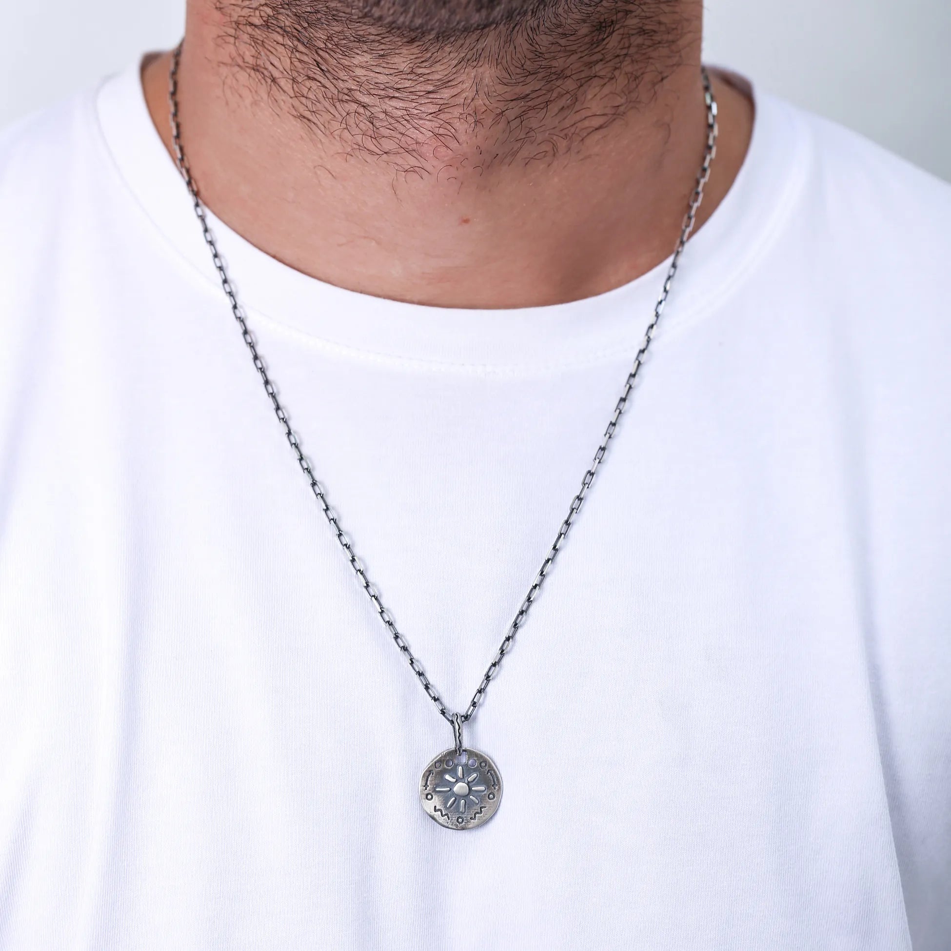 Sterling Silver & CZ Charm Necklace - Luxe Elegance