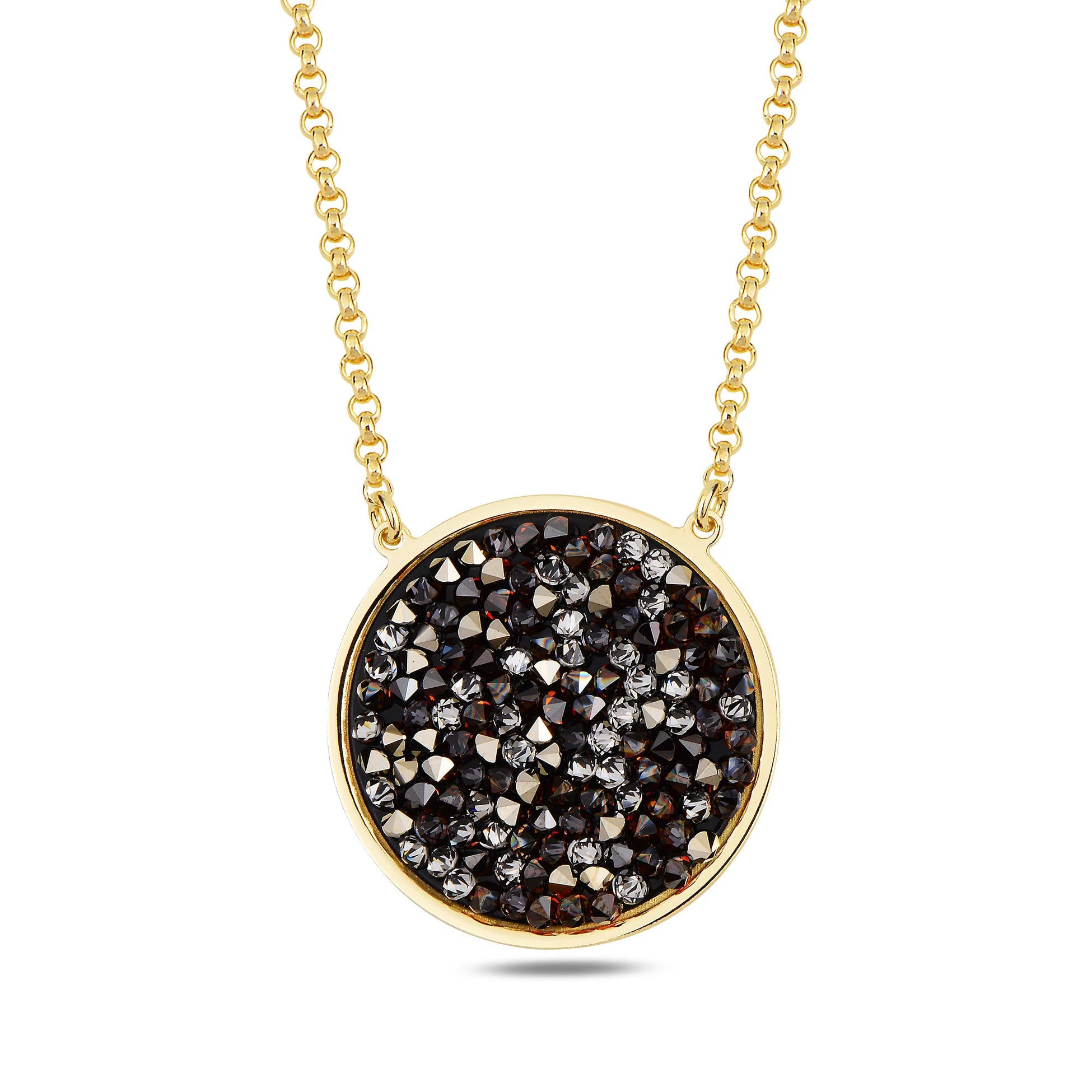Lustrous Circular Pendant Necklace - Modern World-Inspired Design