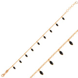 Sparkling Sterling Silver Marquise Crystal Dangle Bracelet