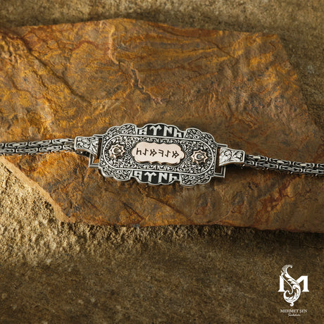 Men's Heritage Bracelet - Ancient Gokturk Warrior Symbol Design