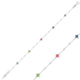 Geometric Square Link Bracelet - Modern Minimalist Style