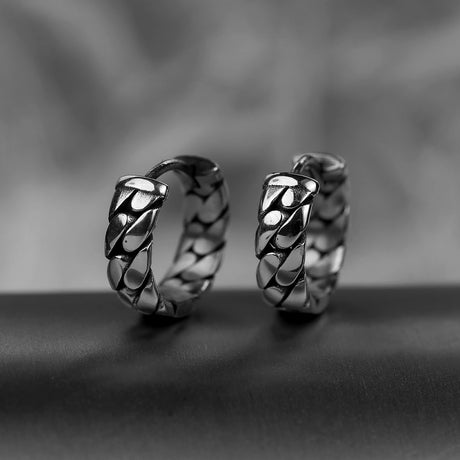 Sterling Silver Gourmet Link Earrings - Modern Chain Design