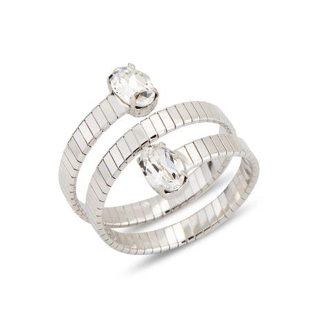 Elegant Coiled Ring - Bold Oval Spiral Design