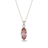 925 Sterlingsilber Swarovski Kristall Halskette – Funkelnde Marquise & Birne
