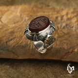 Men's Philosophical Inscription Ring - Reflective Design