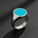 Sterling Silver Turquoise Ring - Bold Statement Gemstone Design