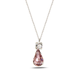 Sterling Silver Teardrop Solitaire Necklace - Elegant Pendant