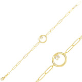 Sparkling Solitaire Hoop Bracelet - Modern & Timeless Elegance
