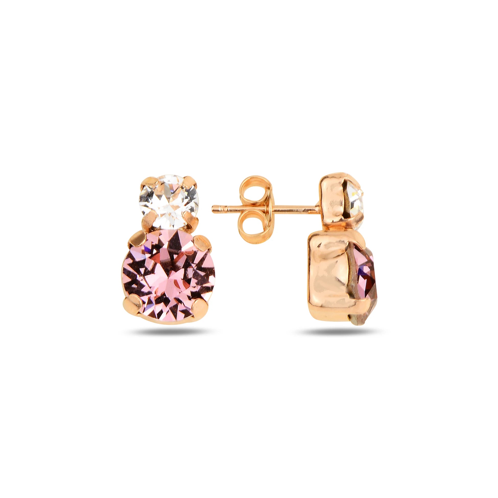 Sterling Silver Swarovski Crystal Earrings - Elegant Minimalist