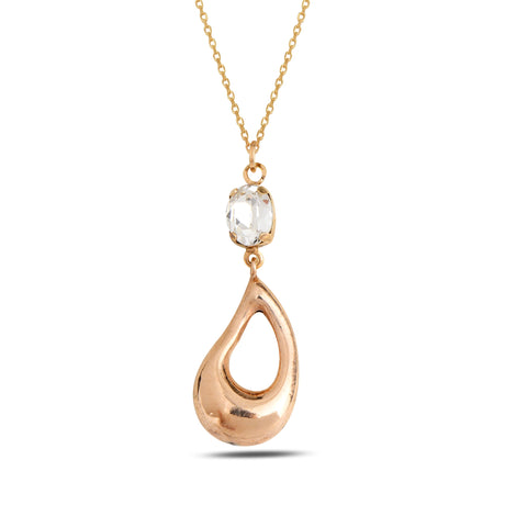 925 Sterling Silver Swarovski Crystal Necklace - Hammered Organic Statement