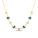 Rose Gold Plated Sterling Silver Half Eternity Necklace - Minimalist Sparkle