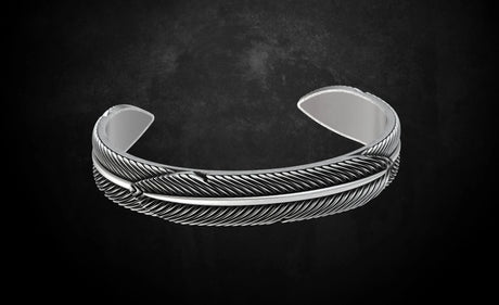 Artisan Crafted Eagle Feather Design Bracelet