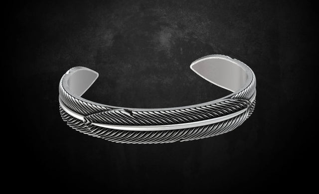 Artisan Crafted Eagle Feather Design Bracelet