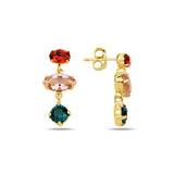 Polished Sterling Silver Trio Drop Earrings - Elegant & Versatile Style