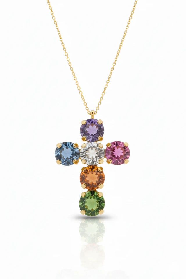 Large Cross Pendant Necklace - Bold Statement Style