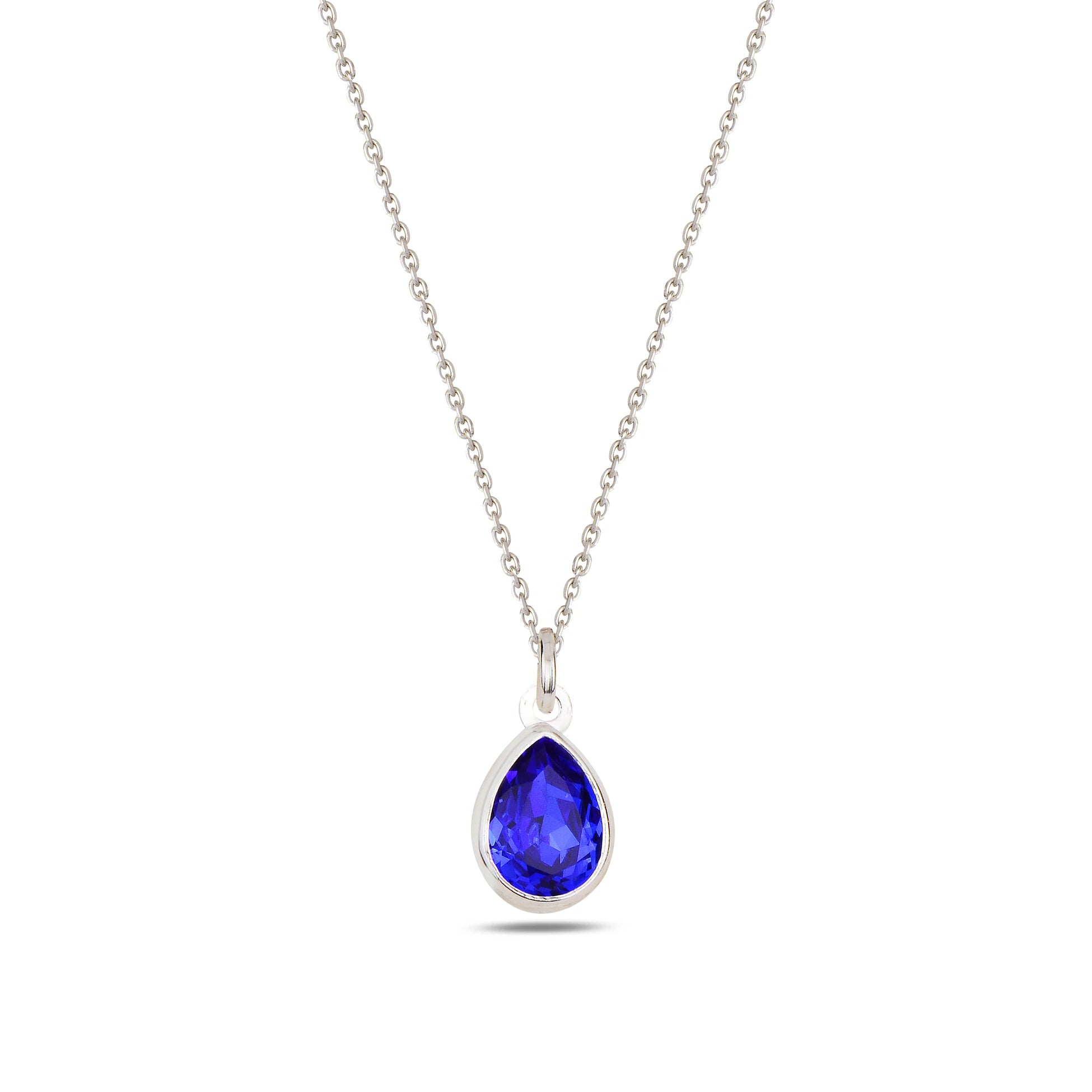 Náhrdelník Sterling Silver Cura Mini – topaz a modré krystaly Swarovski
