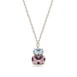 Rounded Oval Duo Pendant Necklace - Contemporary & Bold Elegance