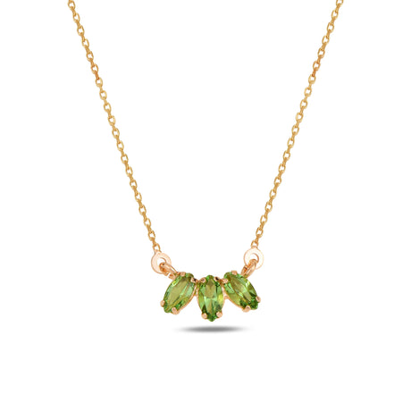 Sterling Silver Swarovski Crystal Necklace - Marquise Cut Neptune