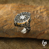 Sterling Silver Men's Ring - Symbolic Historical Organization Design