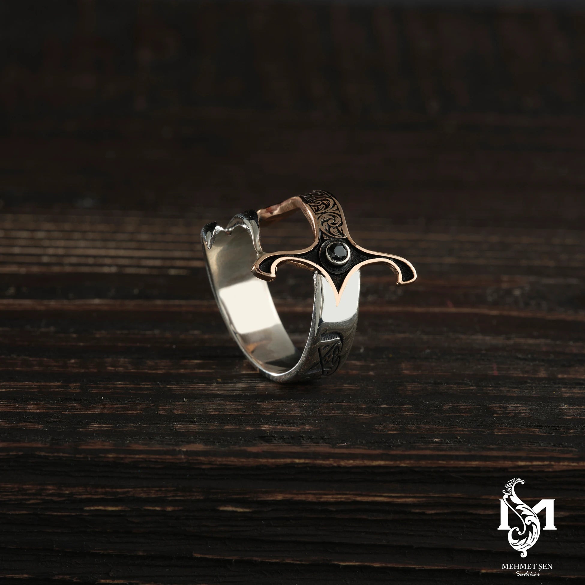 Sterling Silver Men's Ring - Zulfikar Sword Design